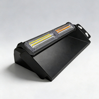 Luz de Advertencia LED Roja y Azul de 12V para Parabrisas, Luz Estroboscópica de Emergencia de Doble Cabezal con Soporte de Ventosa