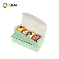 Vente chaude blanc 3 paquets boîte de macaron blanc gâteau pâtisserie boîtes de papier emballage pour gâteau