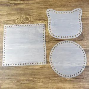 Meetee RM039 10-20cm DIY Other Bag Parts Accessories Material Plastic Round Square Cat Thread Bag Board Acrylic Material