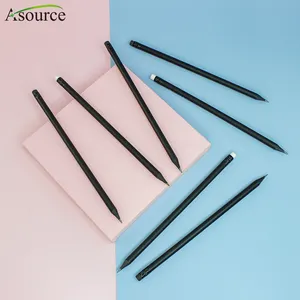 Pencil With Eraser Good Quality All Black Pencil With Eraser