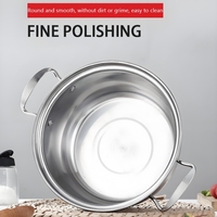 Ensemble de 3 casseroles classiques écologiques en acier inoxydable 304 avec couvercle en verre, sans revêtement, universel pour tous les types de cuisinières