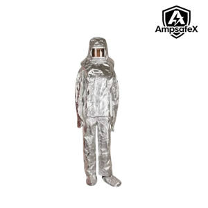 Combinaison ignifuge en aramide et feuille d'aluminium, style cinq doigts, isolation thermique, anti-brûlure, protection haute température pour pompiers - Product Image 2