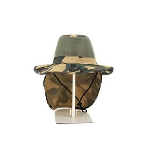 男性用 女性用 スポーティー アウトドア 大きなつば 防水 ウェスタン カウボーイ サンシェード フィッシャーマン 迷彩柄 調節可能 4つ - Product Image 1