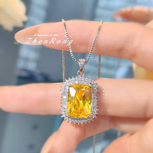 Accesorios de plata 925 para bojouteria argent bijoux de mode pendentif collier pour femmes cadena de plata 925 con mossalite - Product Image 1