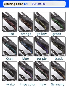 Volante de Coche Personalizado con Costuras de Cuero y Fibra de Carbono para <span class=keywords><strong>BMW</strong></span> Serie 5 F30 525 530 520 Serie G - Product Image 6