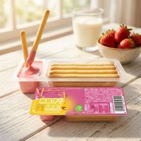 Biscuits en bâtonnets certifiés pour enfants, en gros, avec bâtonnets de biscuits à tremper au chocolat et aux fraises