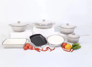 Ensemble de casseroles <span class=keywords><strong>en</strong></span> <span class=keywords><strong>fonte</strong></span> émaillée, sept pièces, avec couvercle, robuste, pour <span class=keywords><strong>la</strong></span> <span class=keywords><strong>cuisine</strong></span>, compatible four - Product Image 5