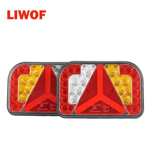 Nouveaux feux arrière LED pour camion et <span class=keywords><strong>remorque</strong></span> homologués E Mark, universels, avec connecteur 5 <span class=keywords><strong>broches</strong></span> 12V/24V - Product Image 1