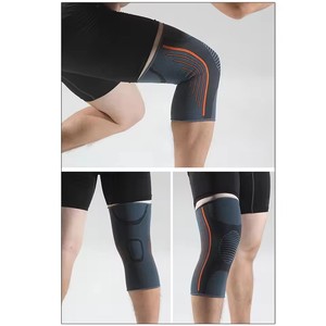 Genouillère de sport en nylon tricoté simple, protection pour la <span class=keywords><strong>course</strong></span>, le basketball, la corde à sauter, genouillère chauffante anti-froid pour les pieds - Product Image 2