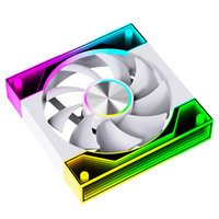 Ventilador de PC XINMAI Blanco de 120 mm ARGB PWM con Espejo Infinito, 5V 3 Pines, Silencioso, RGB, para Computadoras de Juego