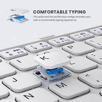 Clavier Bluetooth pliable, clavier pliable de taille standard avec pavé tactile, clavier sans fil en cuir PU pour les voyages, compatible avec Windows
