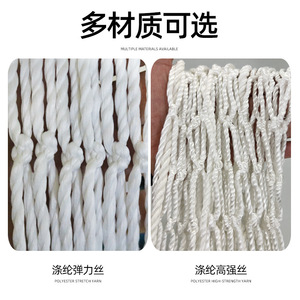 Safety Net White Polyester Elastic Yarn 10cm 5cm 3cm Mesh Size Fall Protection For Construction Site Balcony Staircase Courtyard - Product Image 2