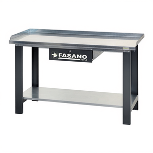 Banc de travail Fasano Tools 48 po x 30 po avec plateau en acier, tiroir et étagère pour usage en atelier - Product Image 2
