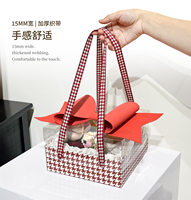 Boîtes cadeaux pour la Saint-Valentin, emballages floraux, boîte à fleurs portable avec fenêtre, ruban et séparateurs
