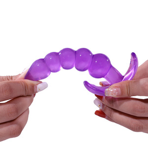 Cinque perline anale Plug lungo di cristallo di gelatina di testa anale giocattolo dilatatore per gli uomini e le donne - Product Image 6