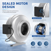 Ventilateur centrifuge en ligne à faible bruit, ventilateur d'évacuation métallique, souffleur de ventilation haute pression, ventilateur de surpression d'air, ODM OEM AC 220V-240V