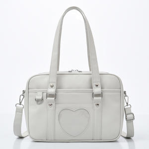 Bolso escolar JK en forma de corazón Kawaii, bolso cruzado de PU de Anime, bolso de hombro uniforme bonito de estilo japonés, estética informal y de Cosplay - Product Image 4