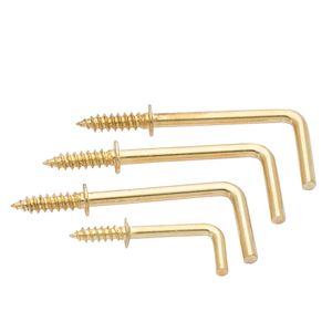 Bán Buôn 1/2Mm Câu Hỏi Đánh Dấu Vít Đồng Mạ Hình Của Bảy Móc Tự Khai Thác Vít 5/8 Right-Angle Móc L Hình Vít - Product Image 1