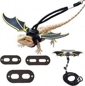 Muestra Gratis: Correa Ajustable para Lagarto, Arnés para Dragón Barbudo, Correa de Seguridad con Alas de Cuero (Tallas S, M, L, Paquete de 3) - Product Image 1