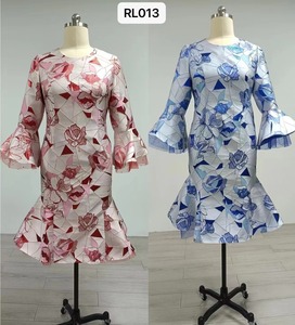 Vestidos de Lino de Lujo para Mujer, Talla 3XL, para Invitadas de Boda, para Iglesia, para Mujeres Negras - Product Image 2