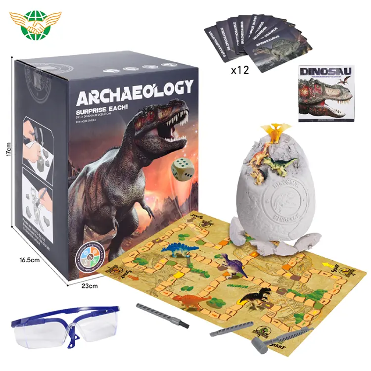 Desenterrar juguetes de dinosaurio STEM juguete educativo dinosaurio fósil huevo cavar Kit para niños