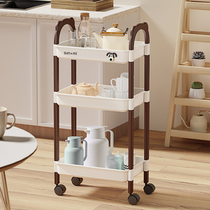 Étagère de rangement rotative et amovible pour espaces étroits, organisateur gain de place pour salle de bain, chambre, salon, étagère de sol durable de style européen - Product Image 3