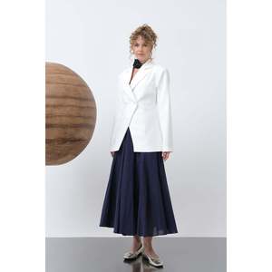 Blazer Elegante Color Crudo con Botones Delanteros para Mujer, Marca Soul, Estilo Clásico para Oficina y Uso Diario, Tallas S-L Versátiles - Product Image 1