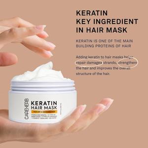 Crema Reparadora para Cabello Seco y Dañado, Hidratante, Suavizante, Acondicionador Profundo, Mascarilla de Tratamiento Capilar con Keratina - Product Image 2