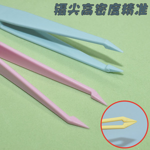 Small mochi tweezers, colored plastic, 8cm, hardened pointed tip, card clip, journal tool, scraper, release sticker clip - Product Image 5