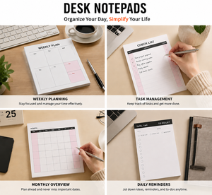 Custom Desk Planner Notepad Monthly Weekly Plan Checklist <b>Memo</b> <b>Pad</b> Task Organizer Paper Stationery for Office School Business - Product Image 3