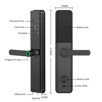 Serrure de porte intelligente à empreintes digitales Eseye, serrure de porte numérique sans clé avec mot de passe BLE, application Tuya, pour porte d'entrée, WiFi, Zigbee