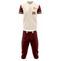 Ensembles d'uniformes de baseball 100 % polyester anti-humidité avec couleurs et motifs personnalisés, respirants et légers