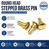 Rivet en laiton à diamètres multiples et taille personnalisée pour connexion par emboîtement de quincaillerie