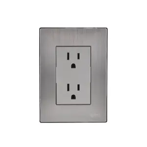 Merican-enchufe de pared eléctrico, tomacorriente Doble