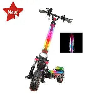 Factory Direct Supply 2021 Newest Design 52v 2400w Max Speed 65km/h Hydraulic Brake Wide Wheel Electric Scooter