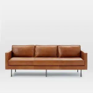 Простой европейский диван из искусственной кожи на заказ, диван для гостиной и офиса
