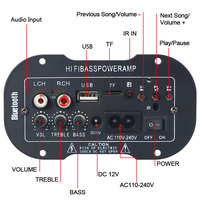 VIRE papan Amplifier rumah Audio Digital, papan Amplifier mobil Bluetooth 24V/220V, papan Bass HI-FI profesional Subwoofer profesional 25W