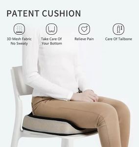Coussin de siège ergonomique en mousse à mémoire de forme breveté pour le coccyx, orthopédique, pour voiture et chaise de bureau avec soutien personnalisé LIANDA C-002 - Product Image 4