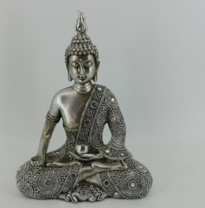 Mesa decorativa Feng Shui hecha a mano, estatua de Buda sentado, Buda de resina <span class=keywords><strong>meditando</strong></span> - Product Image 2