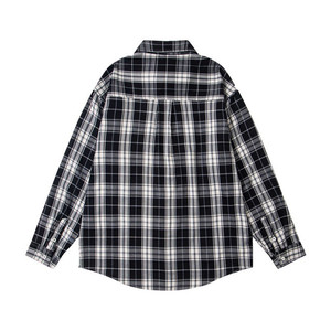 <span class=keywords><strong>Chemise</strong></span> à <span class=keywords><strong>carreaux</strong></span> vintage décontractée à manches longues avec poche unique en flanelle respirante et résistante à l'usure pour homme – Collection Automne - Product Image 3