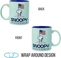Tasse en céramique Silver Buffalo Peanuts First Beagle on the Moon avec Snoopy 20 onces