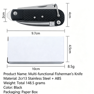 Couteau pliant multifonction en acier inoxydable avec manche en ABS pour la pêche, le camping, les activités <span class=keywords><strong>de</strong></span> plein air et l'EDC - Product Image 6