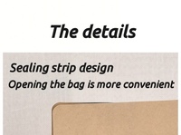 Sachet en papier kraft refermable à huit soudures, résistant à l'humidité, réutilisable, avec fermeture éclair et encoche de déchirement, pour chips, aliments pour animaux de compagnie, PE - Vente en gros