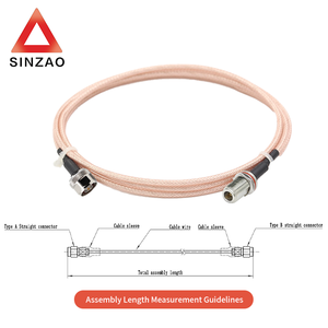 Wayiii cáp đồng trục lắp ráp rg142 N nam N Nam Nữ Đồng Bạc tráng 50 Ohms che chắn 6GHz PTFE hoạt động Temp - Product Image 6