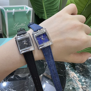 Orologio da Polso Scottie 9741 di Lusso, Nuovo Arrivo, Personalizzabile per <span class=keywords><strong>Donna</strong></span>, al Quarzo, Impermeabile, Quadrante Quadrato Colorato con Cinturino in Pelle - Product Image 3