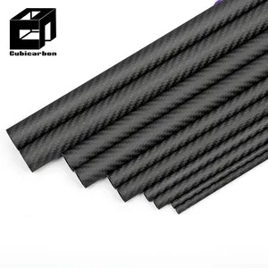 OEM Tubes Carbones 3K Roll-wrapped Carbon Fiber Tube 10mm 12mm 14mm 20mm 22mm 25mm 30mm Carbon Fiber Pipe Tube 2m