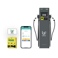 Chargeur EV au sol 22kW double prise AC pile de charge pour usage commercial avec système de paiement