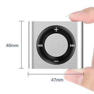 เครื่องเล่น MP3 อลูมิเนียมอัลลอยด์ขนาดเล็ก ไม่มีหน้าจอ เครื่องเล่นเพลงแบบพกพา ใส่การ์ด TF สำหรับเด็กและวิ่งออกกำลังกาย - Product Image 2