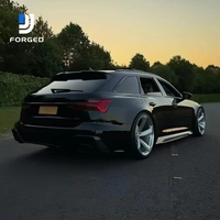 Jantes en alliage forgées sur mesure DJJ, finition argent brossé concave, 17, 18, 19, 20, 21, 22 pouces, 5x112 pour Audi B9 RS4 C8 RS7 8Y RS3 A4 A5 A6