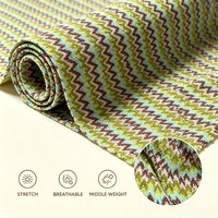 Tissu jacquard coloré en polyester extensible à maille ajourée pour maillots de bain